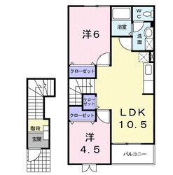 クレールレジェルテの物件間取画像